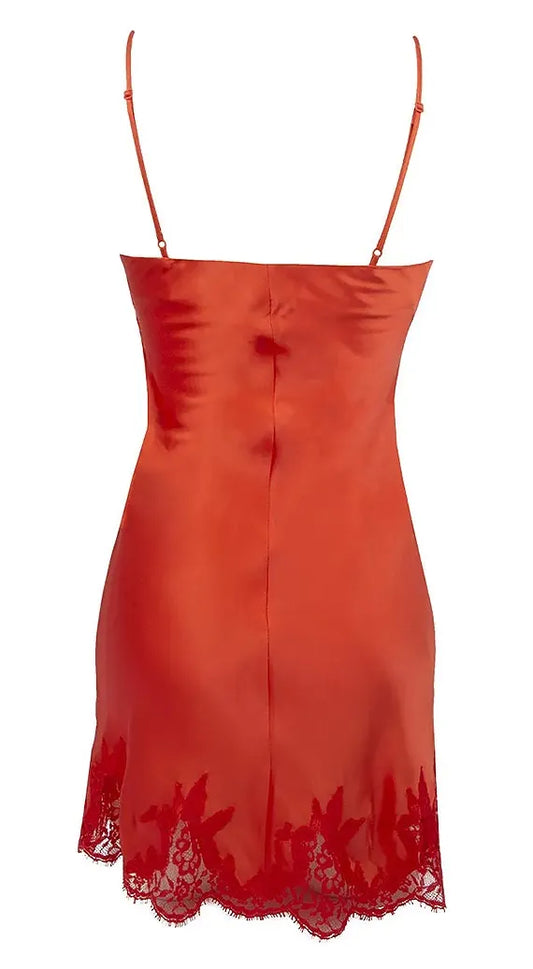 Splendour Soie Tropique Orange Silk Chemise