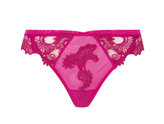 Dressing Floral Magenta Thong