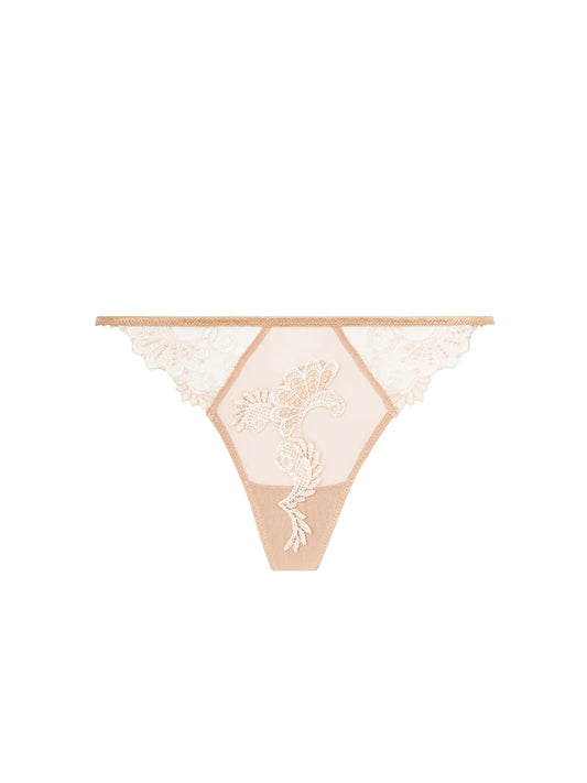 Dressing Floral Ambre Nacre G-String