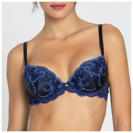 Splendour Soie Peacock Blue Silk Contour Bra