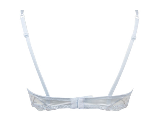 Splendour Soie Azur Blue Silk Half Cup Non-Padded Bra