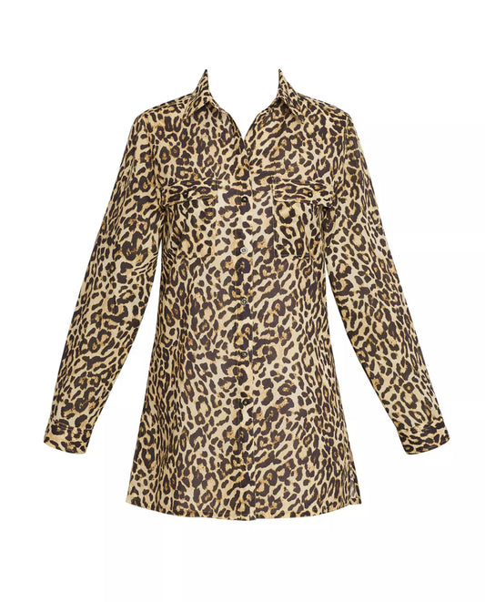 Leopard Print Oversized Shirt