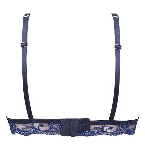 Splendour Soie Peacock Blue Silk Hi-Apex Triangle Bra