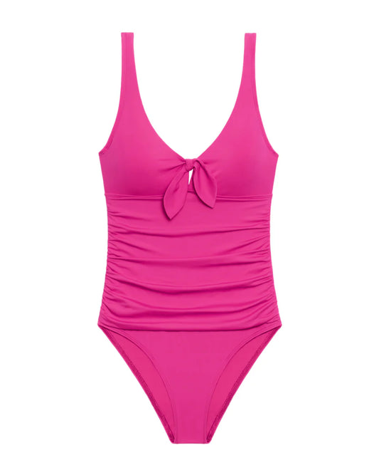 Beach Club Tie Front One Piece Swimsuit