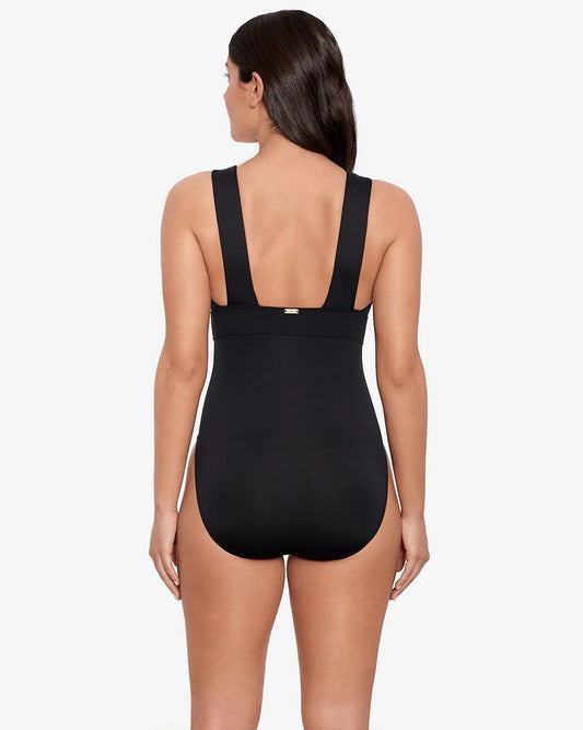 Beach Club Modern V-neck One Piece Swimsuit