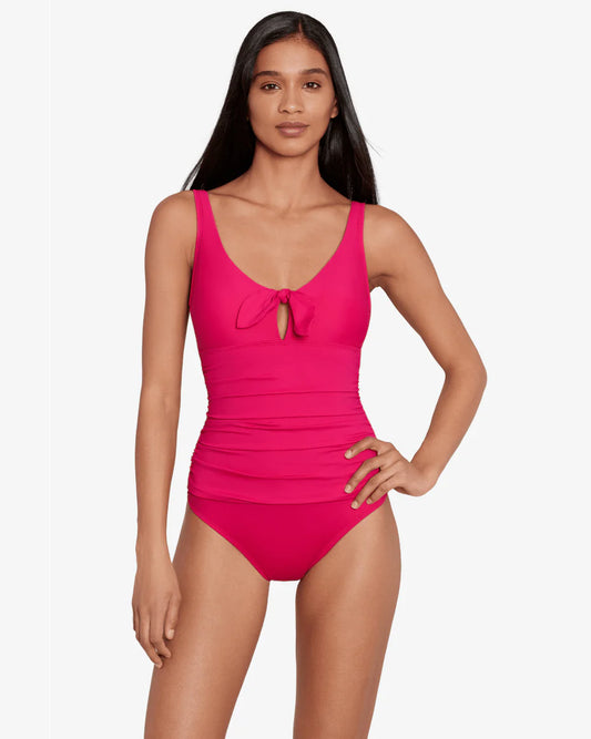 Beach Club Tie Front One Piece Swimsuit