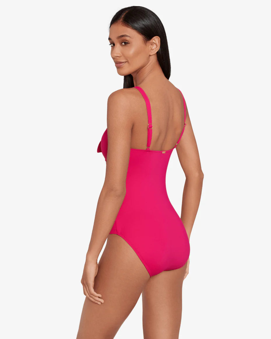 Beach Club Tie Front One Piece Swimsuit