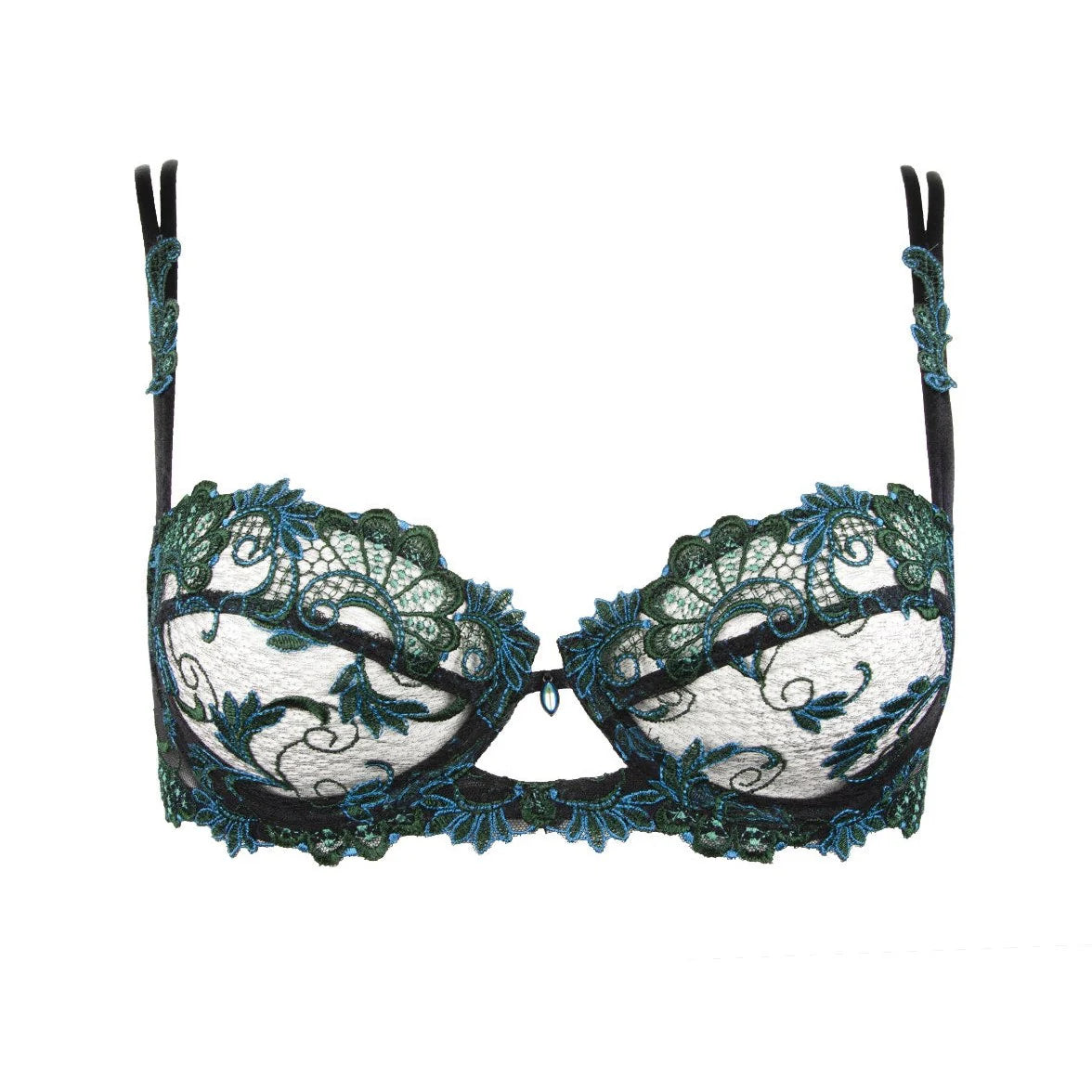 Dressing Floral Aloe Half Cup Non-Padded Bra