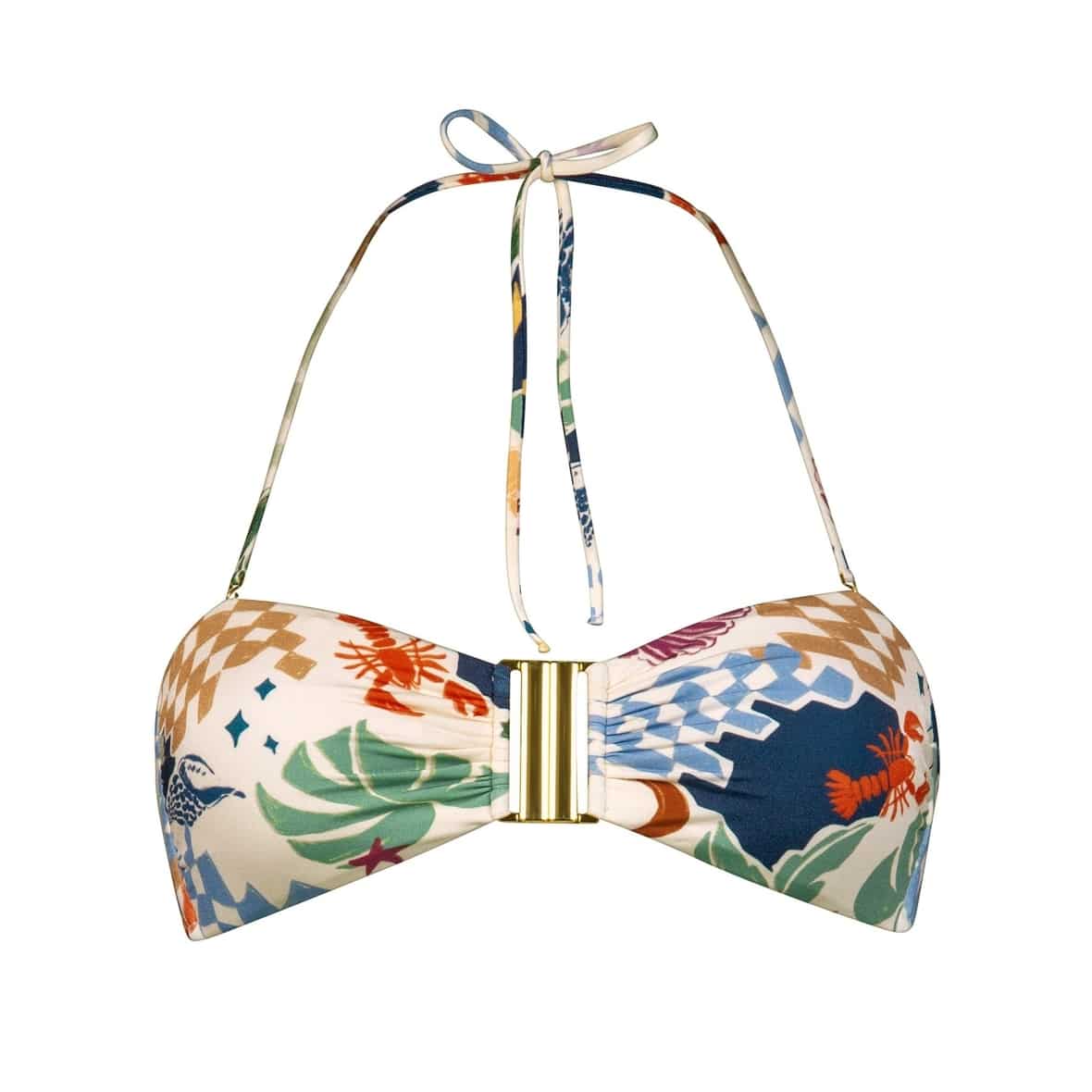 Seaside Tales Riviera Multi Colour Bandeau Bikini Set