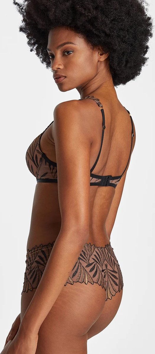 Sensory Illusion Golden Leaves Moulded Push Up Bra
