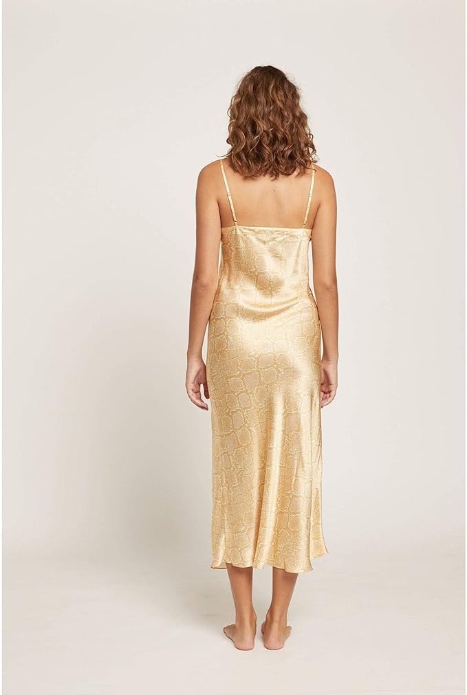 Serpentine Print Silk Nightdress