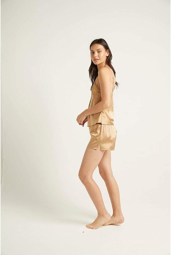 Silk Shorts - Gold