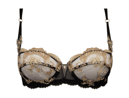 Deesse en Glam Black Half Cup Non-Padded Bra