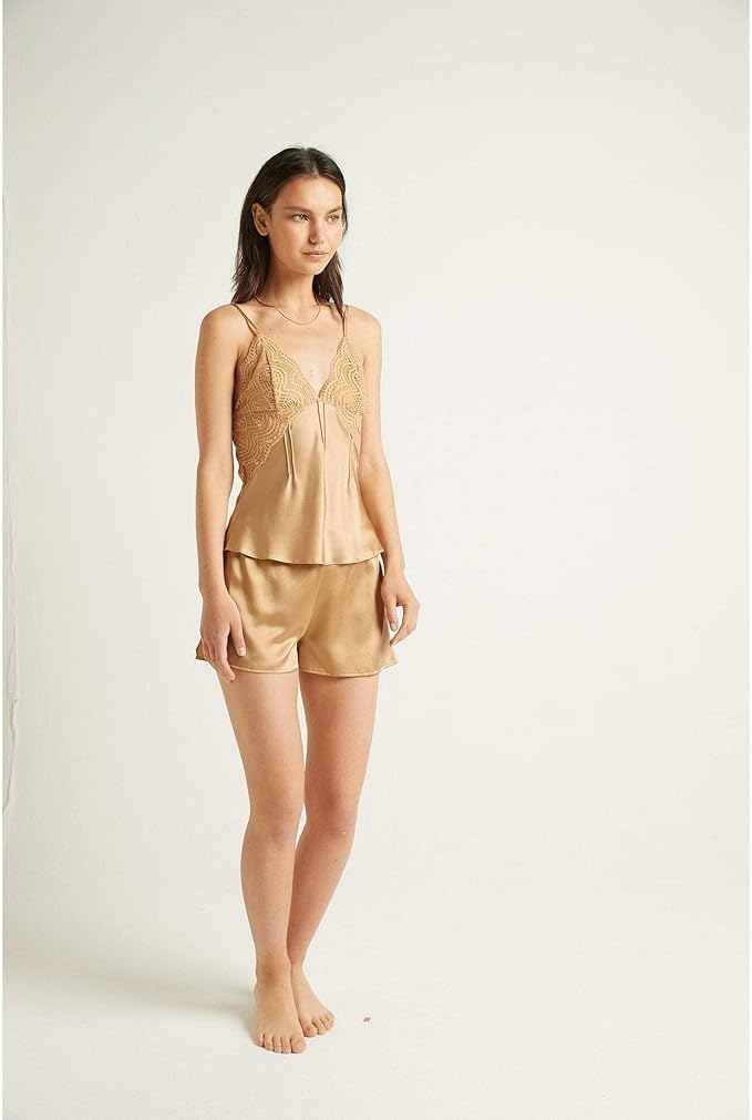 Silk Shorts - Gold