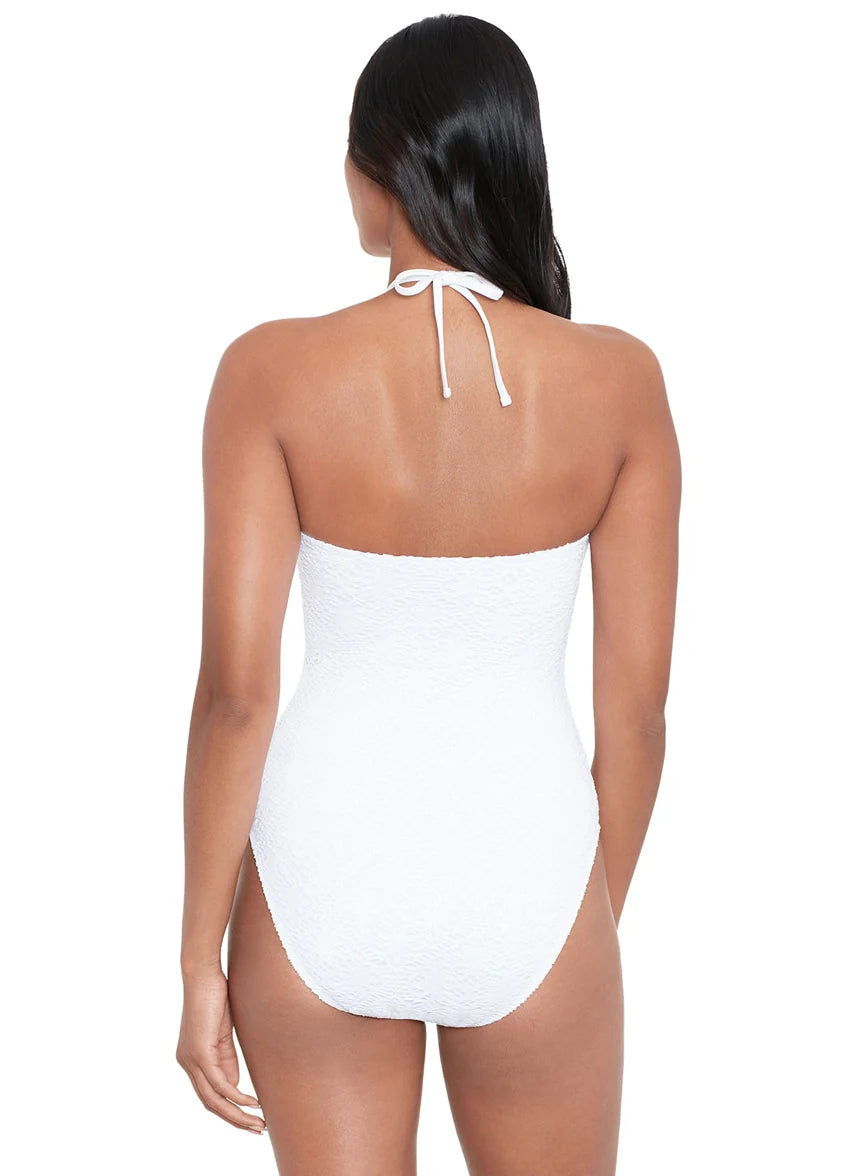 Crochet Ring Bandeau One Piece Swimsuit