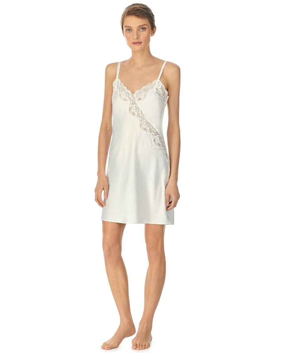 Double Strap Lace Chemise - Ivory