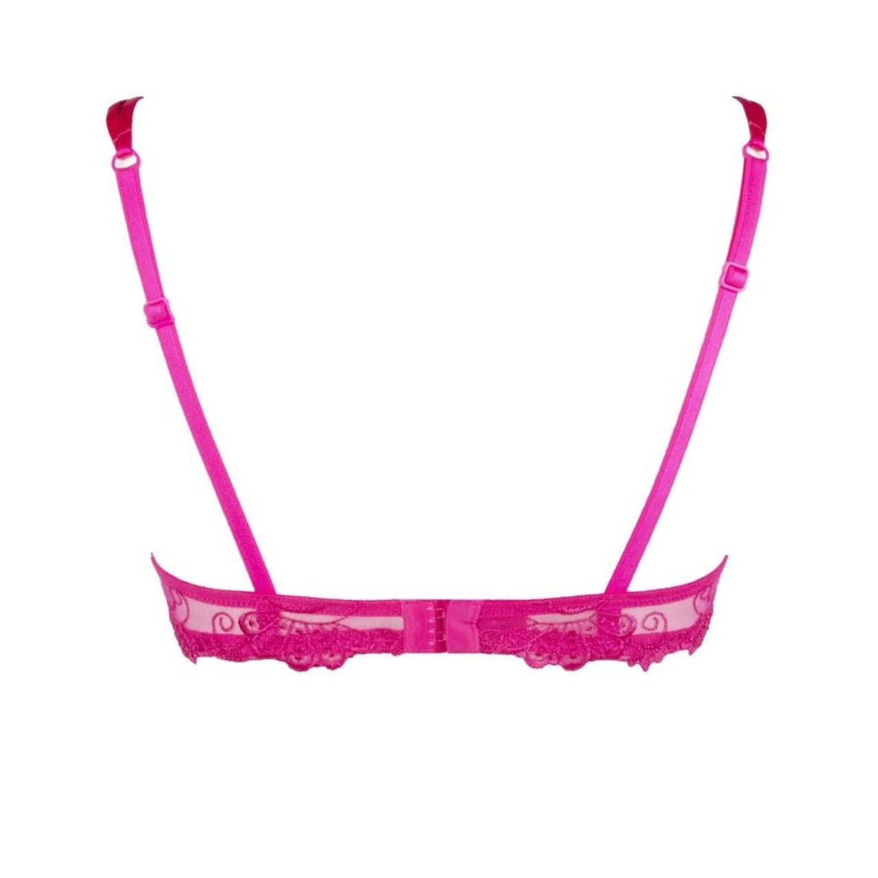 Dressing Floral Magenta Half Cup Non-Padded Bra