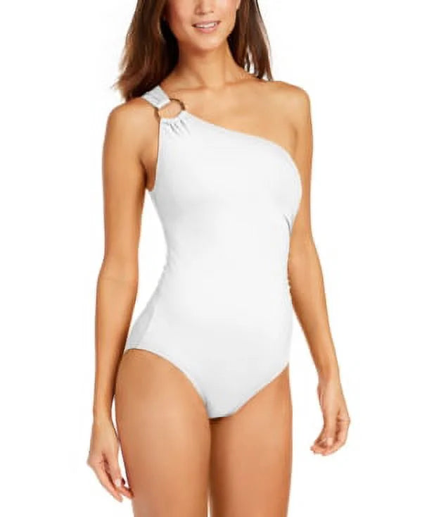 Wildcat Asymmetric Logo Ring One Piece Swimsuit