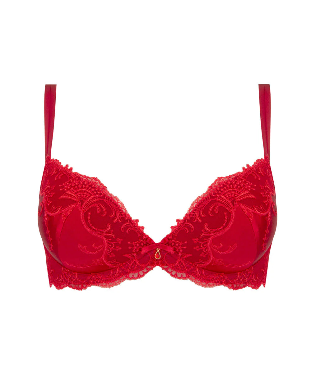 Splendour Soie Red Silk Contour Bra