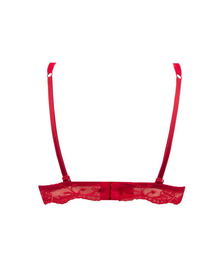 Splendour Soie Red Silk Hi-Apex Triangle Bra
