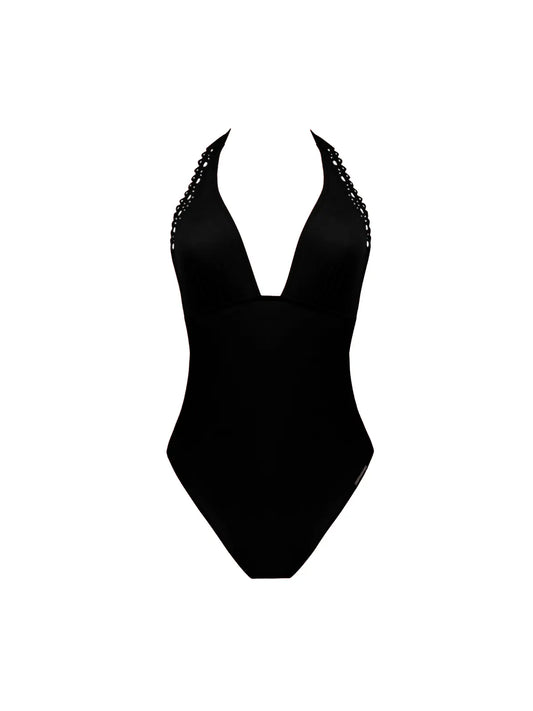 Ajourage Couture Plunging Back One Piece Swimsuit