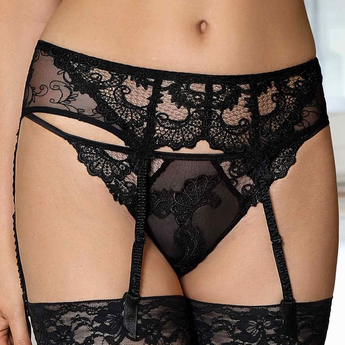 Dressing Floral Black Suspender