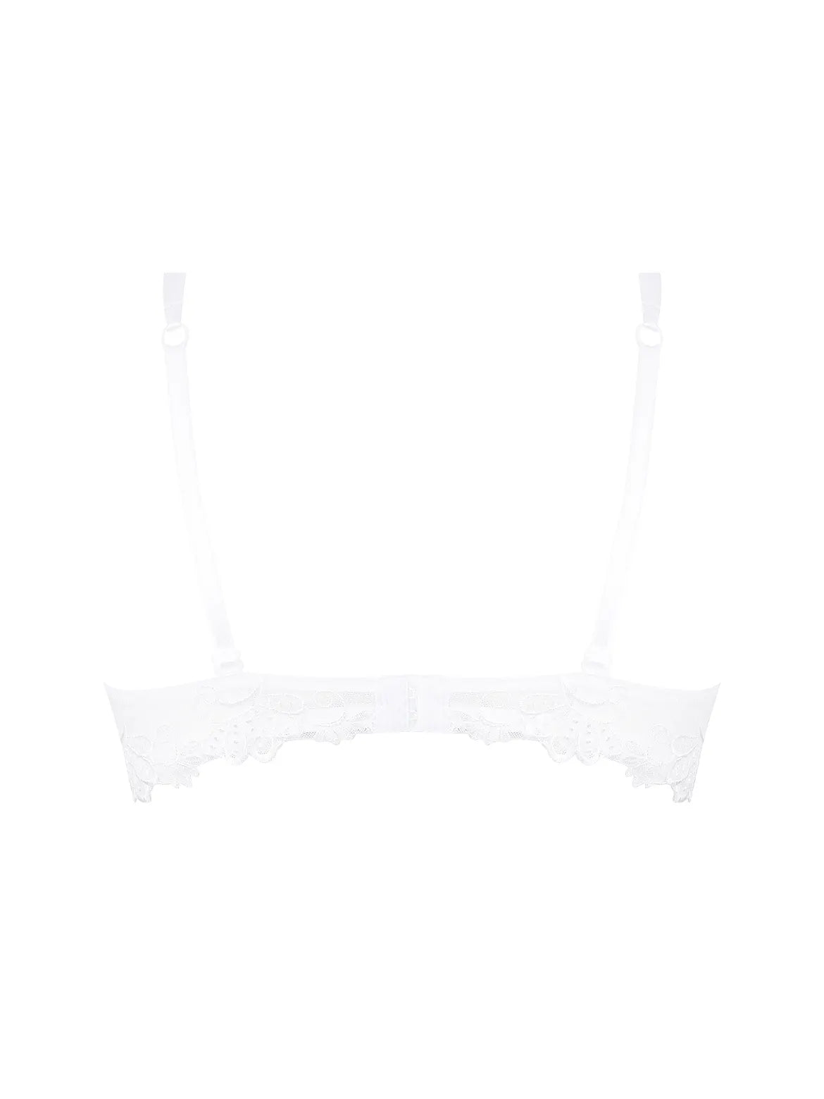 Dressing Floral White Half Cup Non-Padded Bra