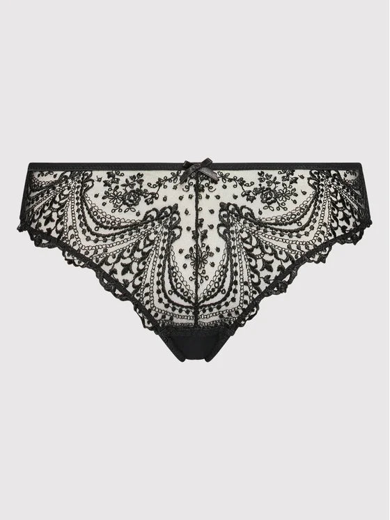 Ecrin Noir Swiss Embroidered Brief