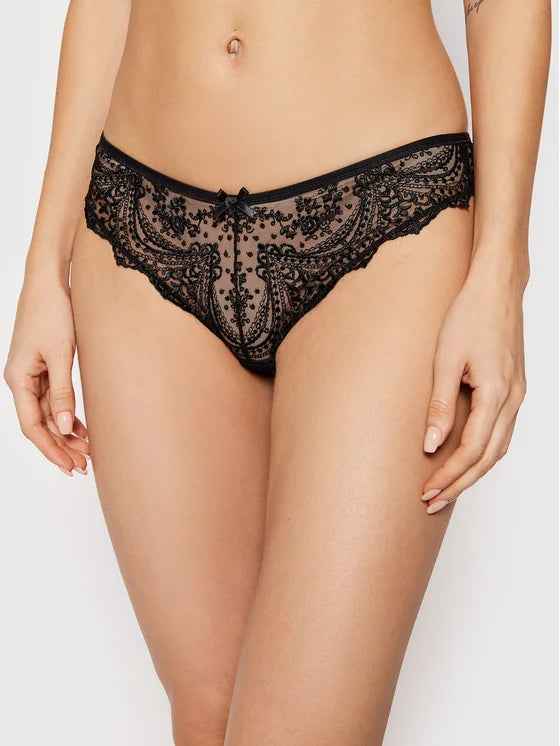 Ecrin Noir Swiss Embroidered Brief