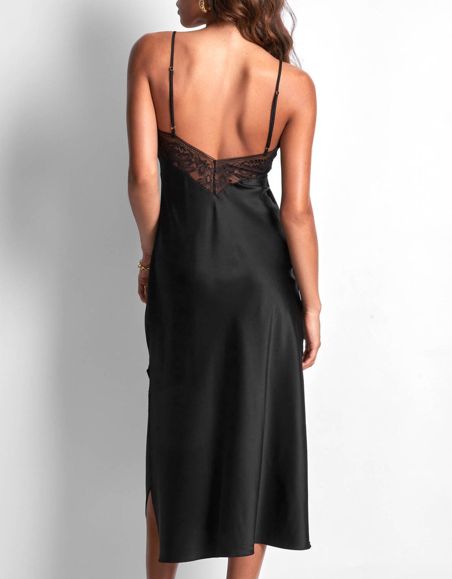 Midnight Whisper Nightdress - Black