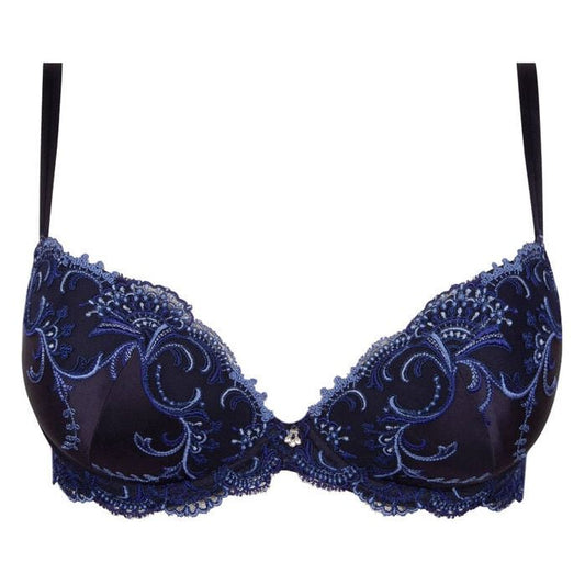 Splendour Soie Peacock Blue Silk Contour Bra