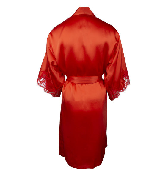 Splendour Soie Tropique Orange Silk Negligée Gown