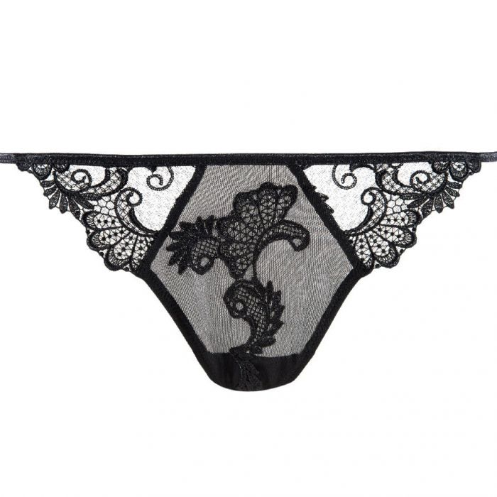 Dressing Floral Black G-String