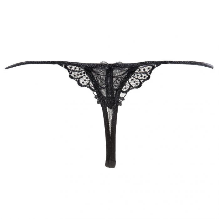 Dressing Floral Black G-String