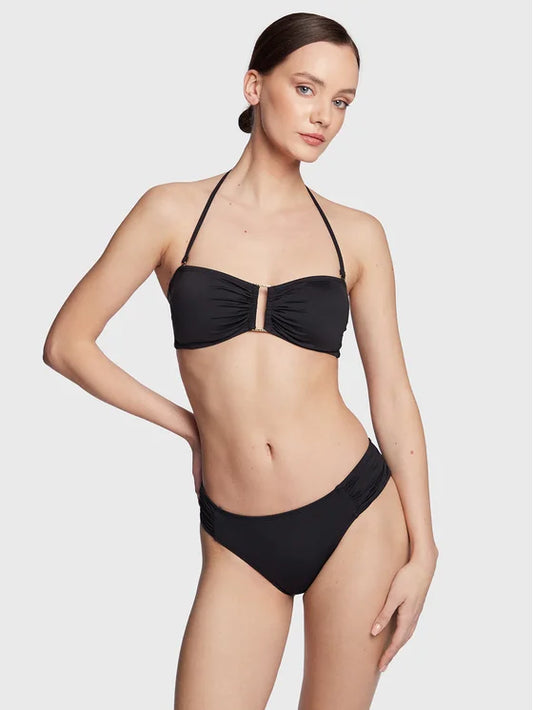 Beach Club Solids Ring Bandeau Bikini Set
