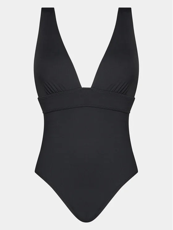 V Neck One Piece Swimsuit