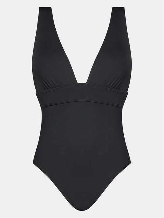 V Neck One Piece Swimsuit