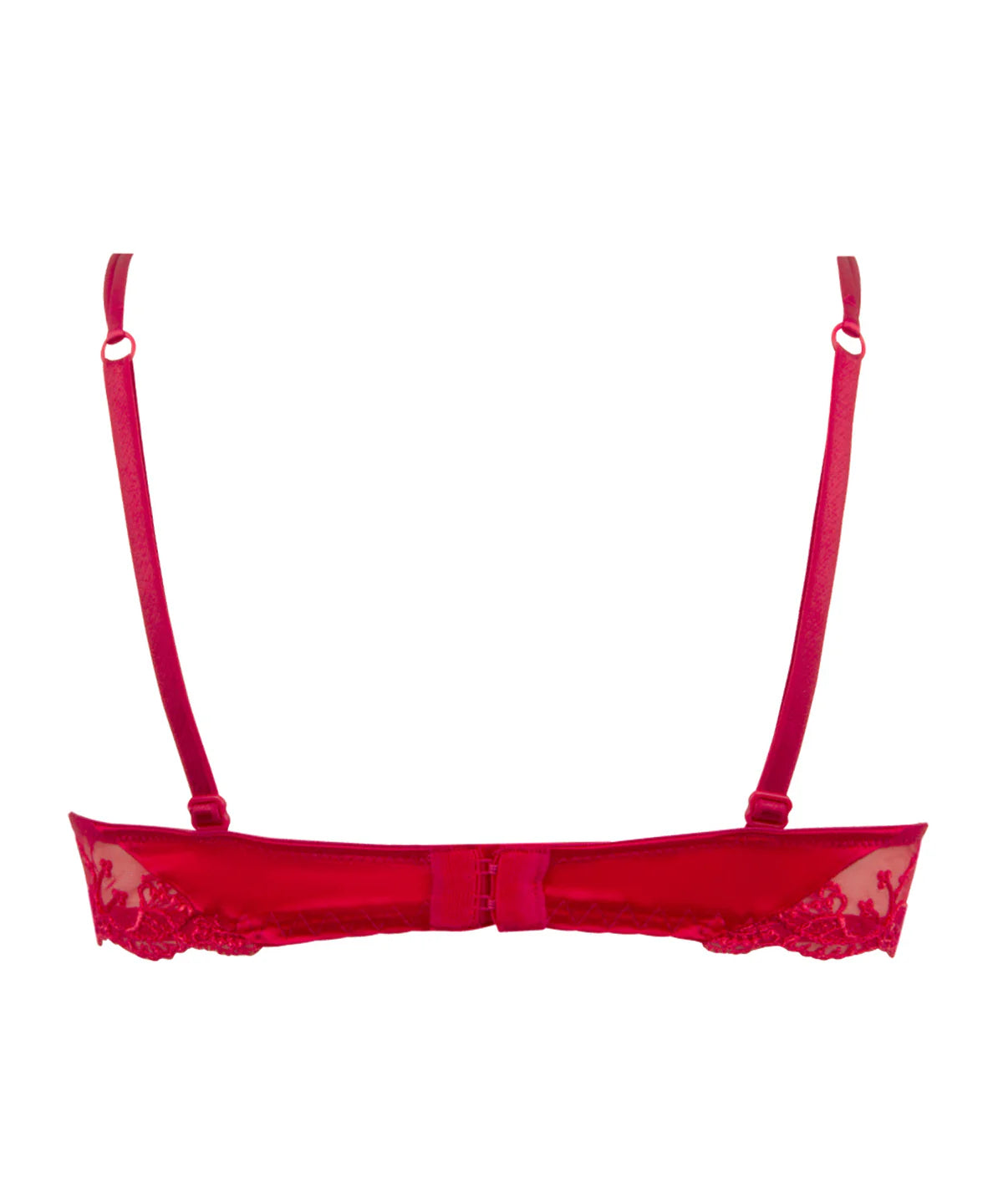 Splendour Soie Red Silk Half Cup Non-Padded Bra