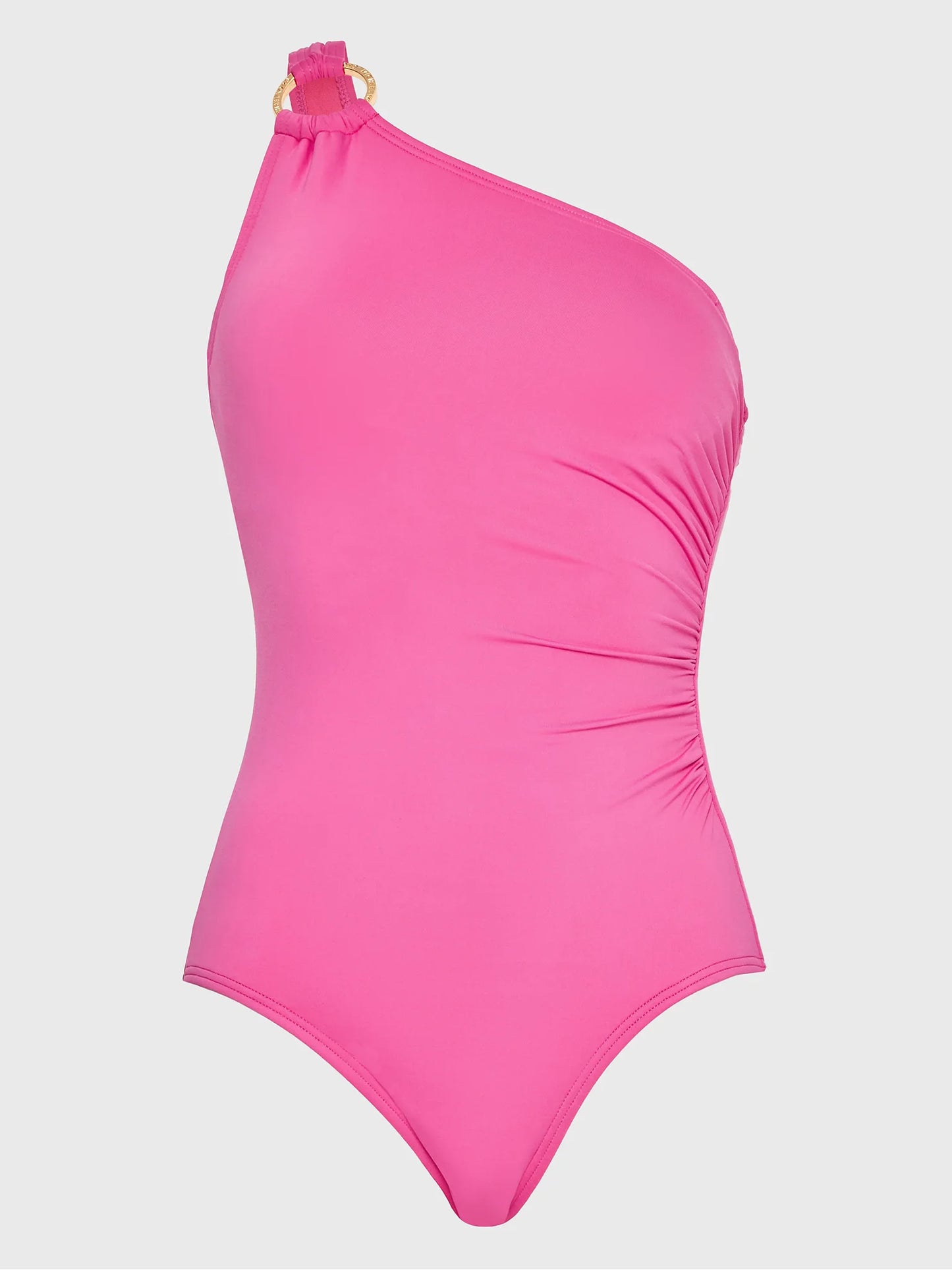 Asymmetric Logo Ring One Piece Swimsuit