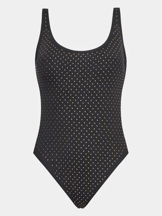 Glam Deco Classic Scoopneck One Piece Swimsuit