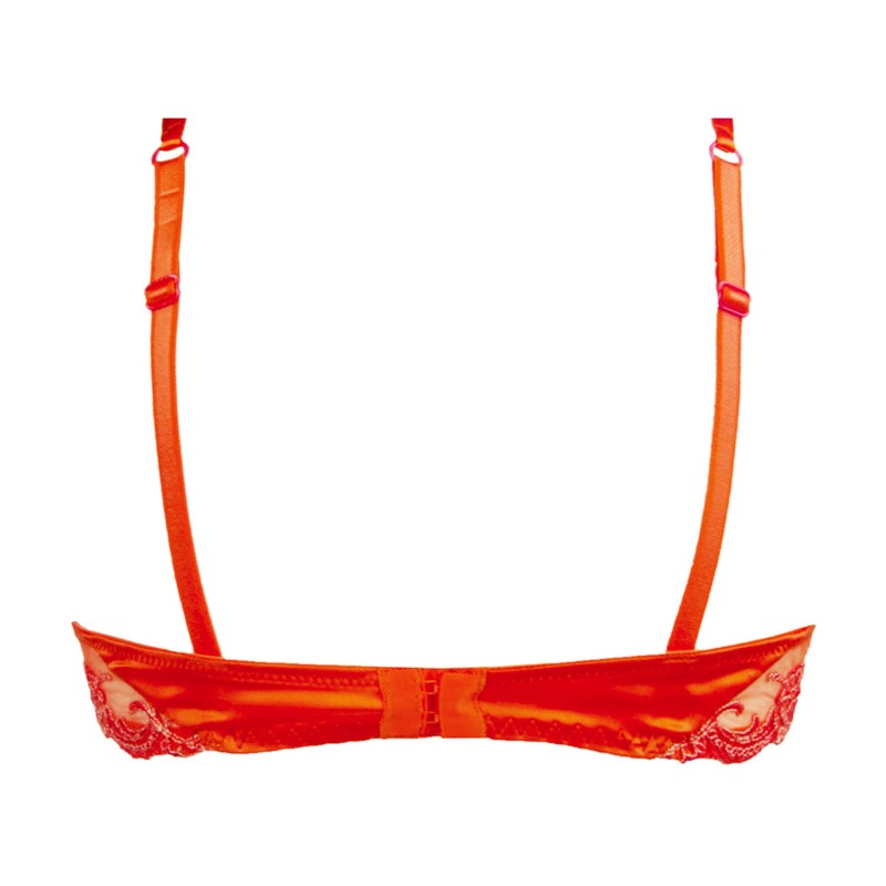 Splendour Soie Tropique Orange Silk Half Cup Non-Padded Bra